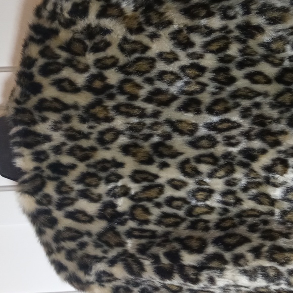 NICOLE MILLER FAUX LEOPARD PRINT LUXURIOUS FUR COAT - Picture 5 of 9